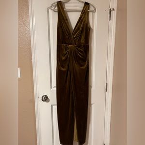 Velvet green dress